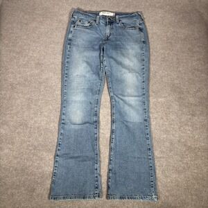 Vintage Levis 515 Jeans Womens 4S Bootcut Light Wash Blue Denim Western Y2K